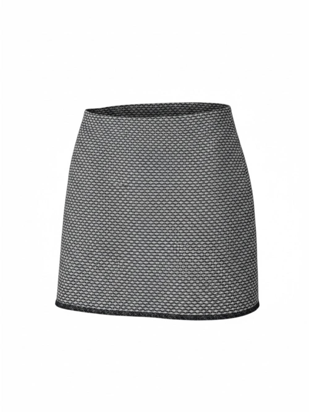 Opus Geometric Jacquard Textured Gray Mini Skirt Sz 38 Business Office A-line